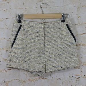 Topshop Tweed Metallic Shorts Pockets
